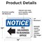 Signmission All Deliveries To Business Office Sign With Symbol, 14 in W x Rectangle, Vinyl Decal OS-2PACK-NS-D-1014-L-10094 - alternate 2
